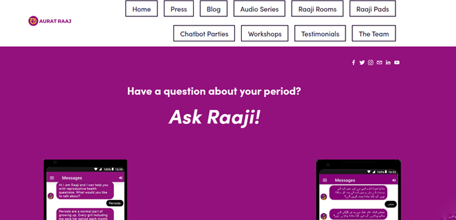 Raaji chatbot - Aurat Raaj