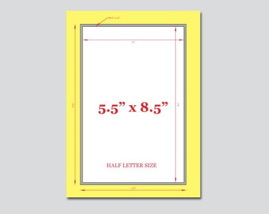 Half Sheet Flyer Size (5.5 x 8.5 inches)