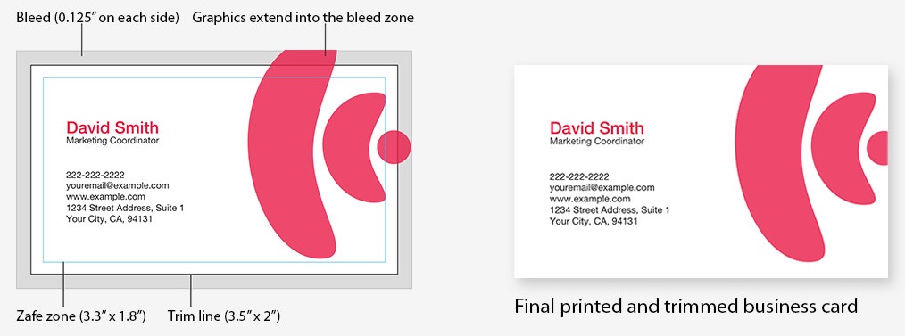 Visiting Card Bleed Size