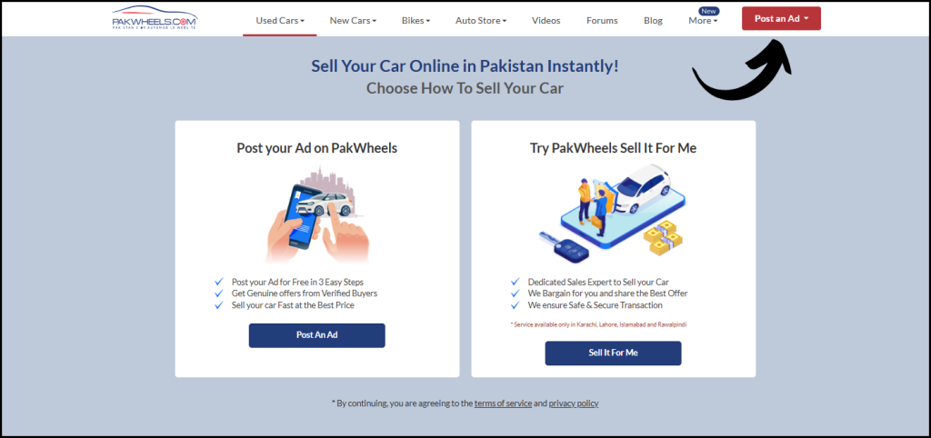 How to Post Free Ads on Pak Wheels