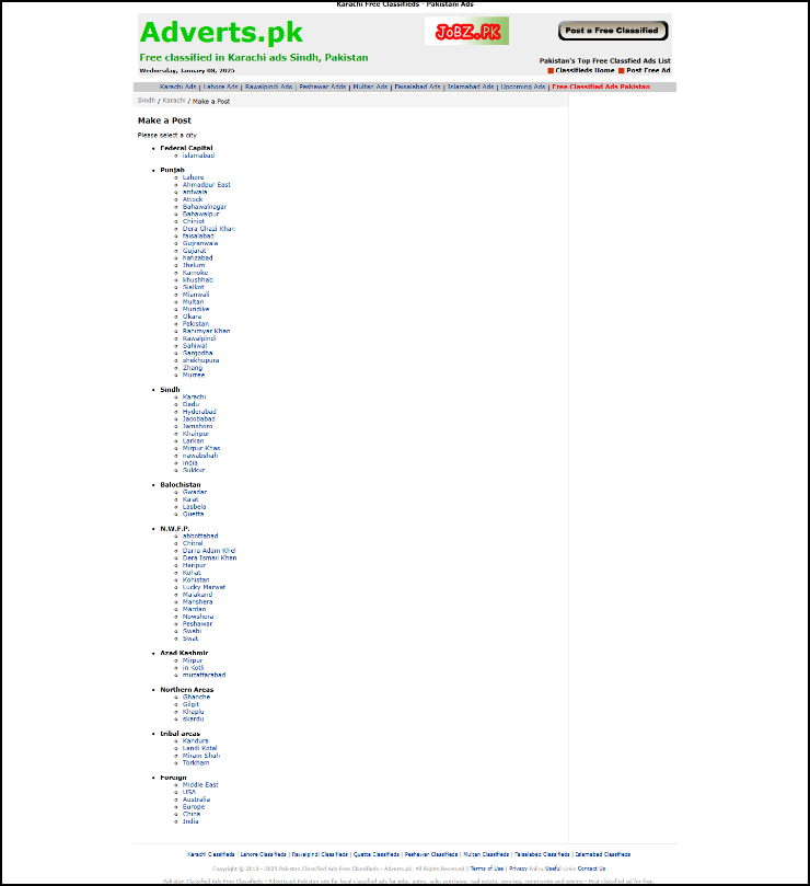 How to Select Correct Location on adverts.pk for Ad