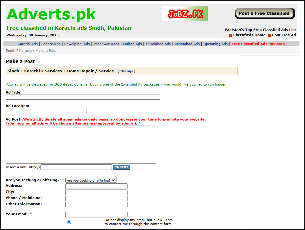 How to Create Tittle and Description on adverts.pk for Ad