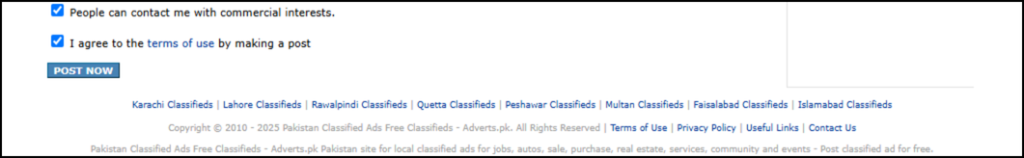How to Post Free Ads on adverts.pk