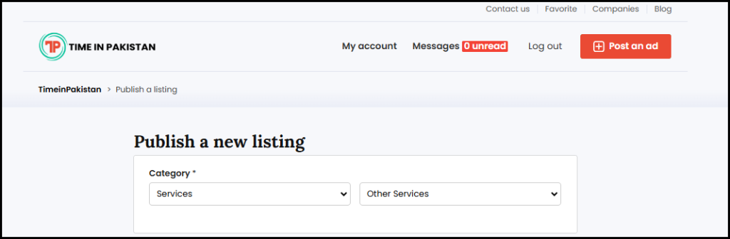 How to Select Category or Sub-category for Free Ad