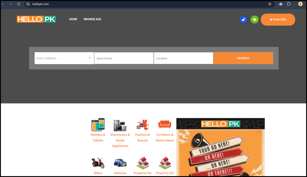 Ad Posting on hellopk