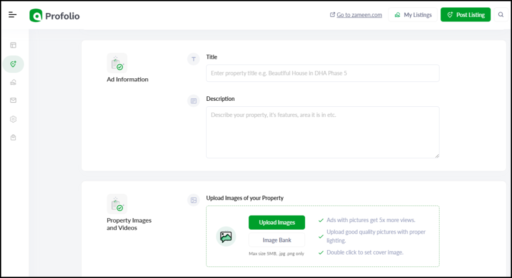How to Complete Ads Requirement on Zameen.com