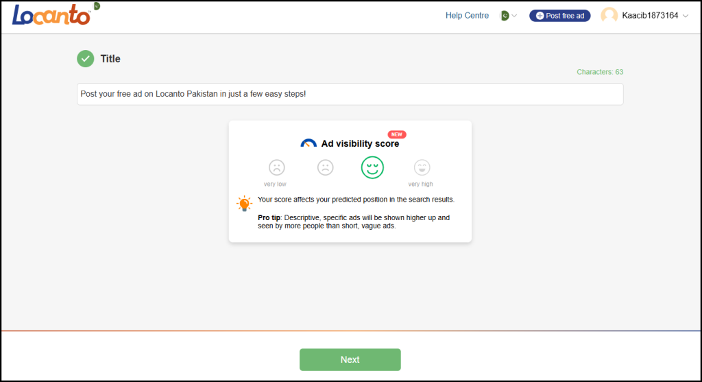 How to Create a Tittle on PK.Locanto.Asia