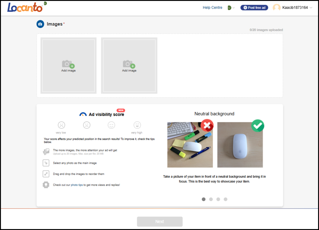 How to Upload Images on PK.Locanto.Asia