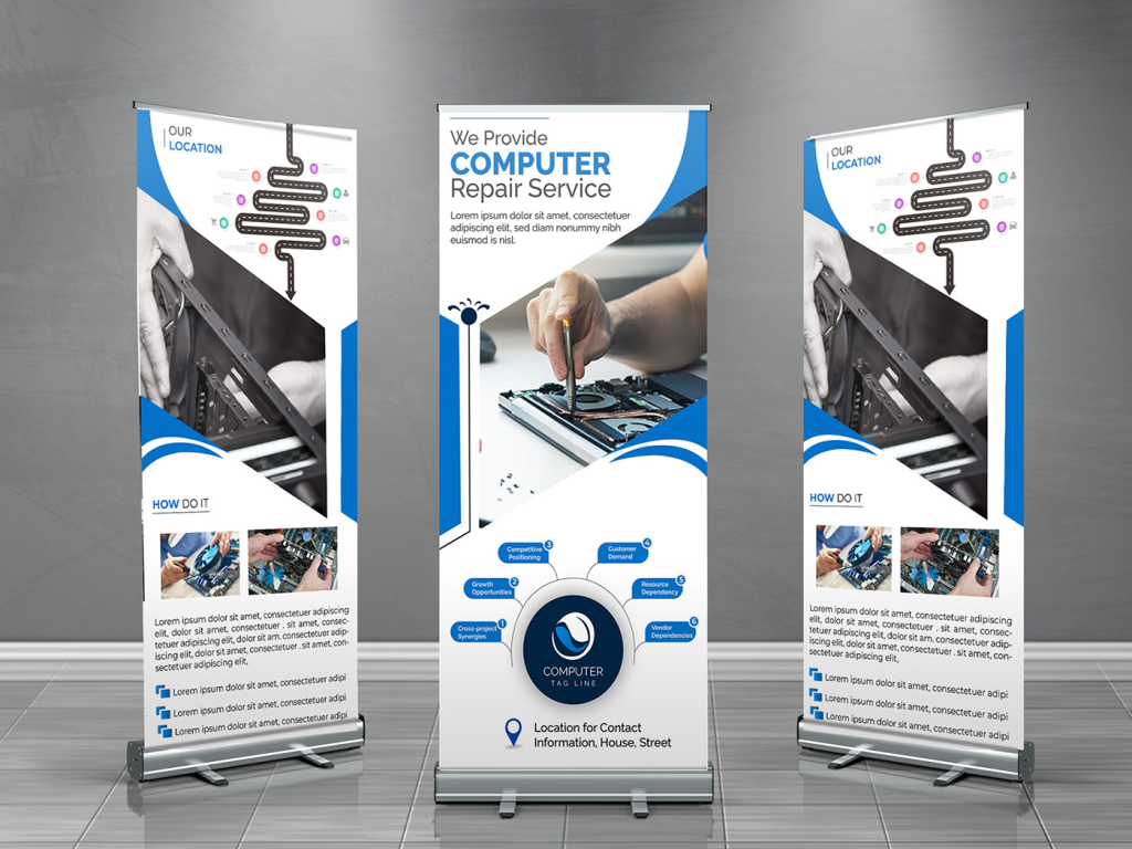 Roll-up Standee Sizes & Dimension