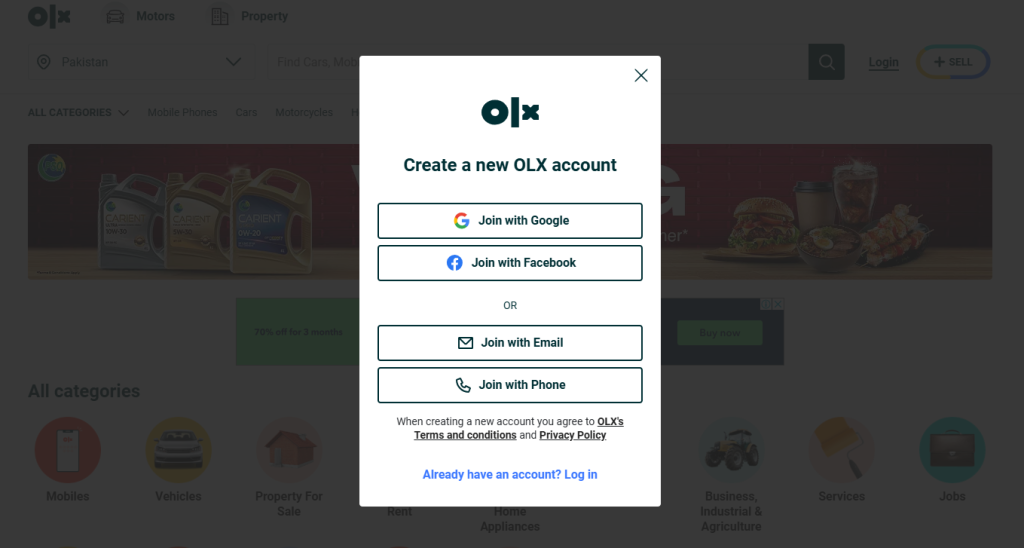 How to Create an Account on OLX