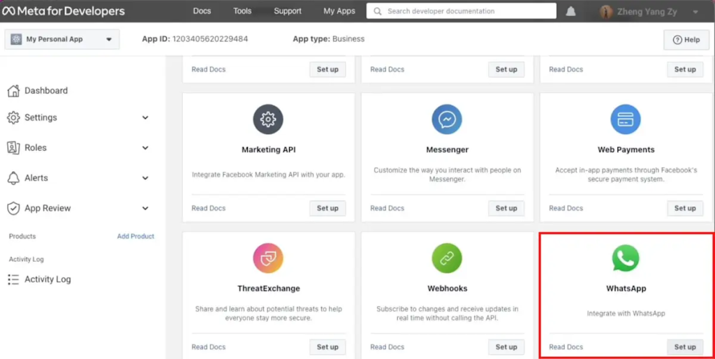 WhatsApp Business App