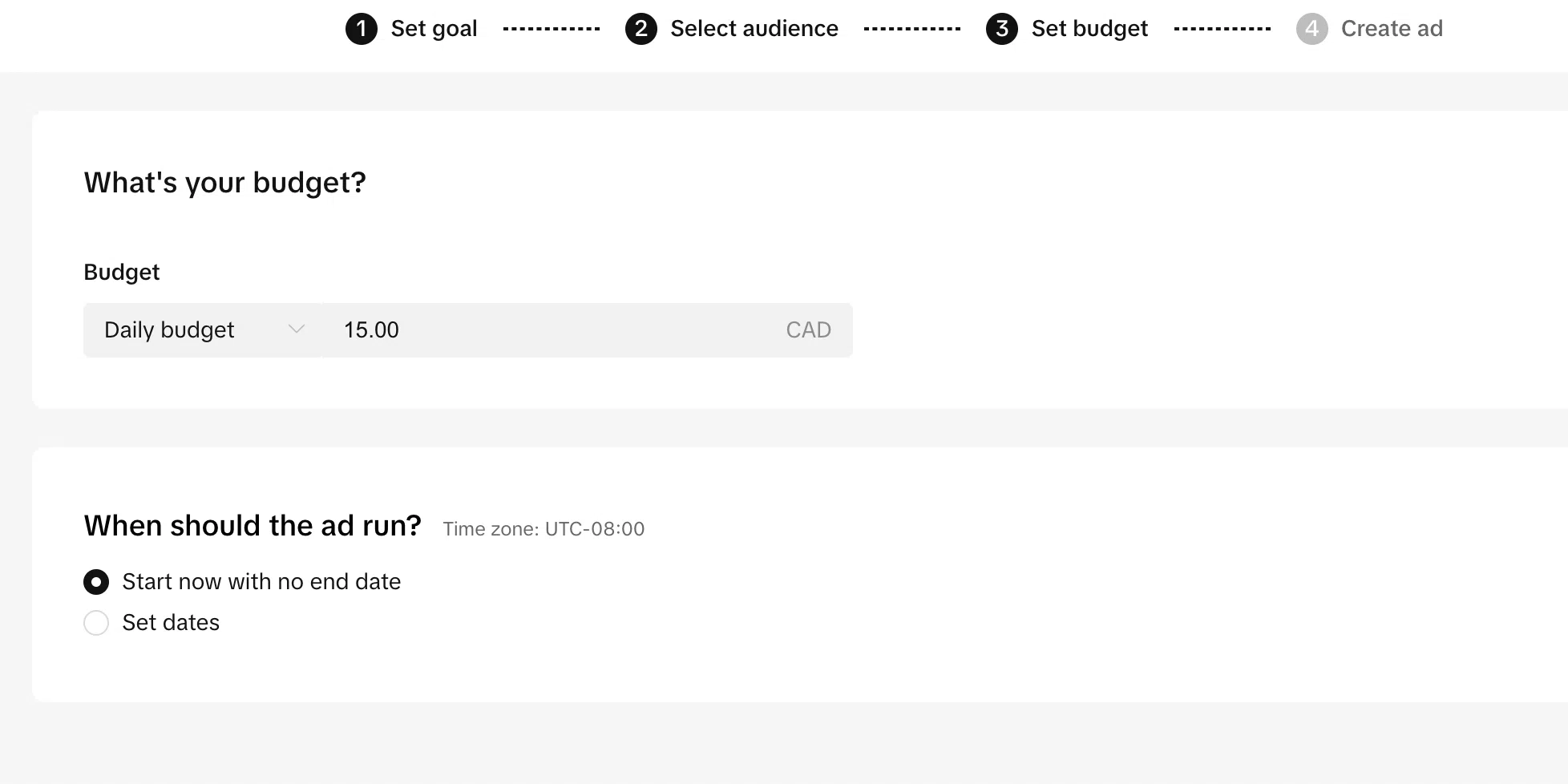 TikTok Budgets