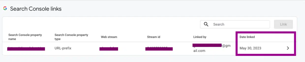 Search Console Links