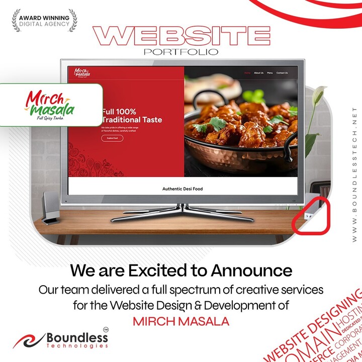 Boundless Technologies Launches New Website for Mirch Masala
