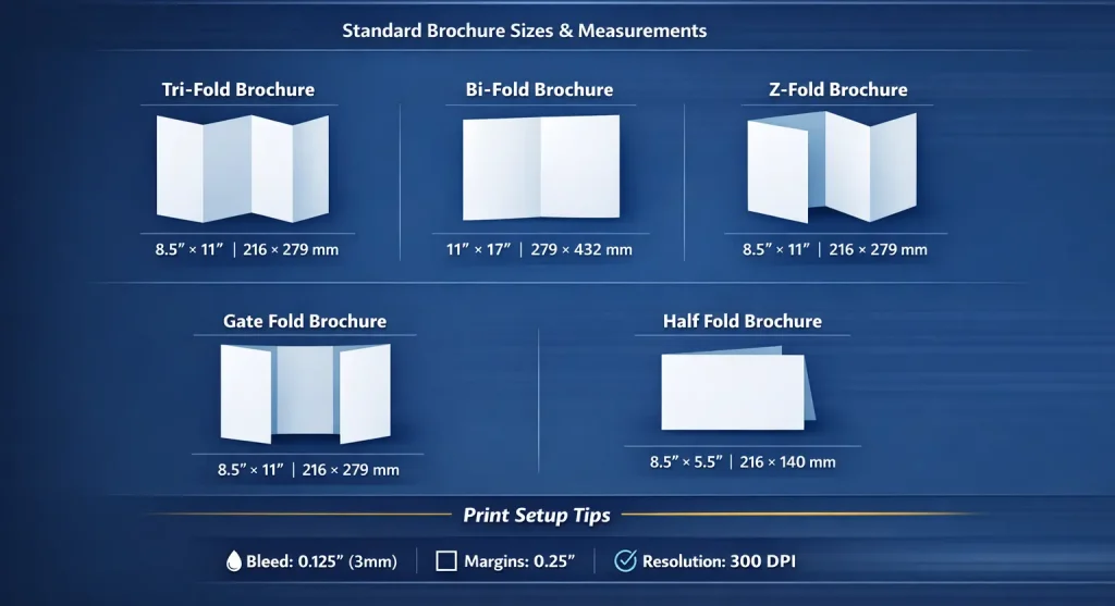Standard Brochure Dimensions & Sizes