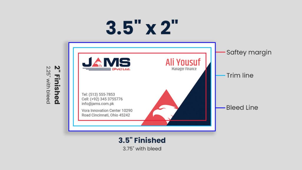 What are the dimensions of a visiting card