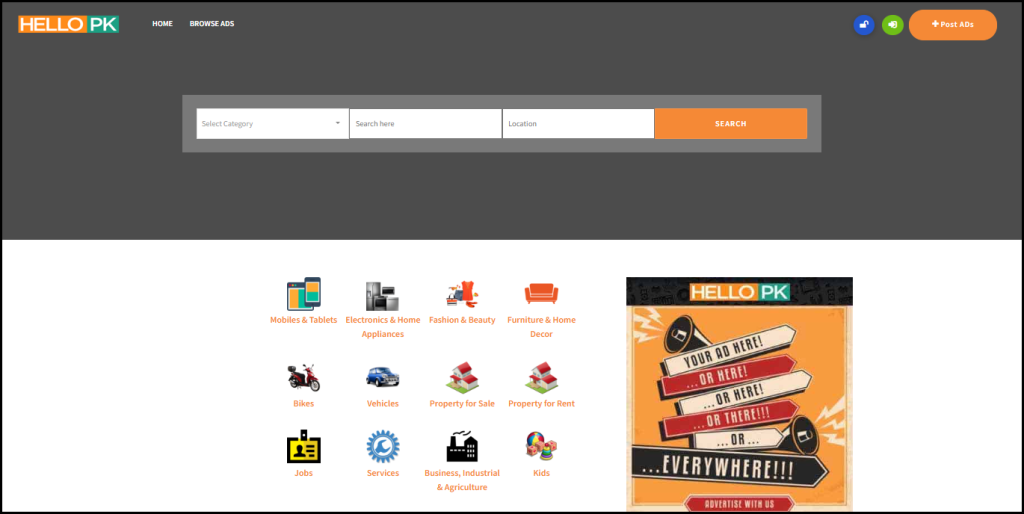 How to Post Classified Ads on hellopk.com