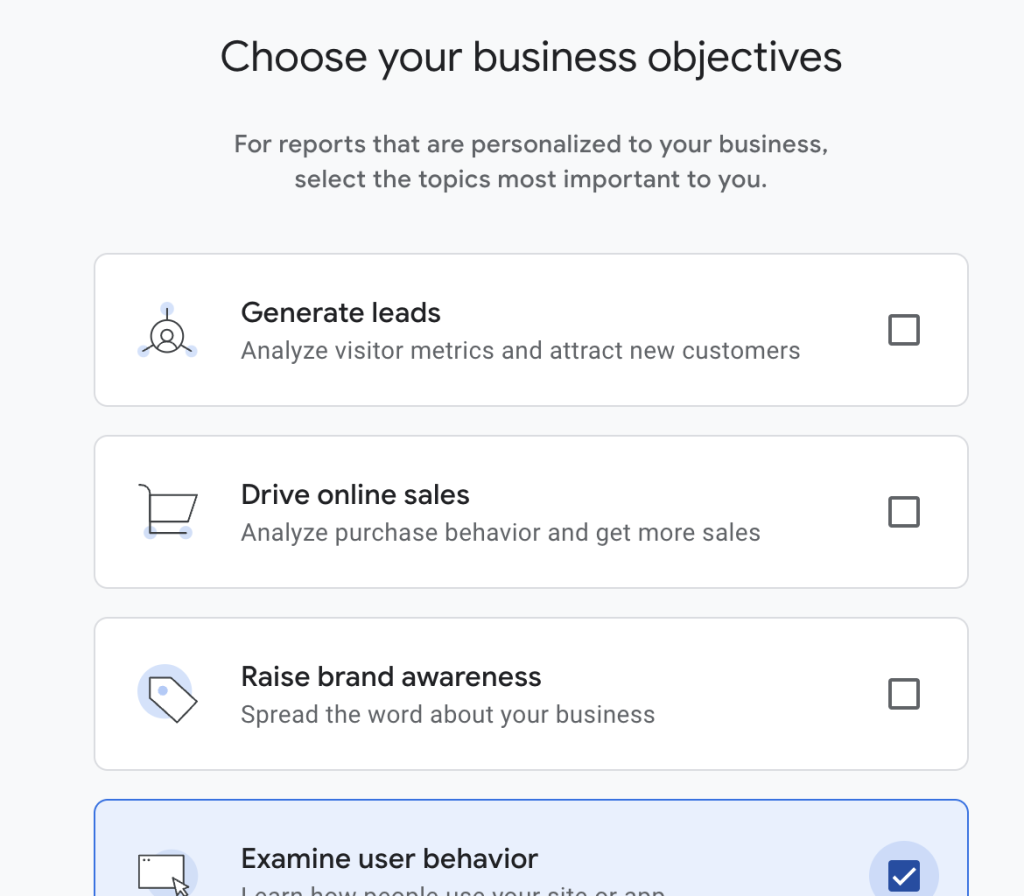 Analytics Goals