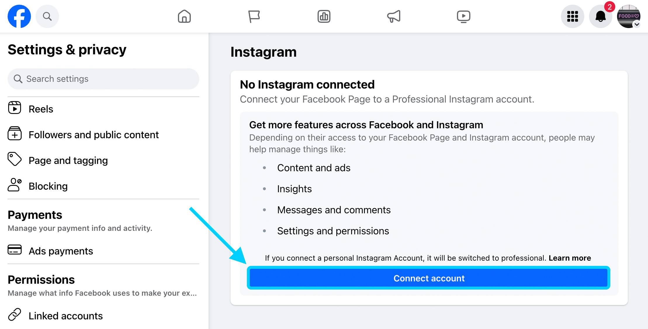 Instagram Connectivity