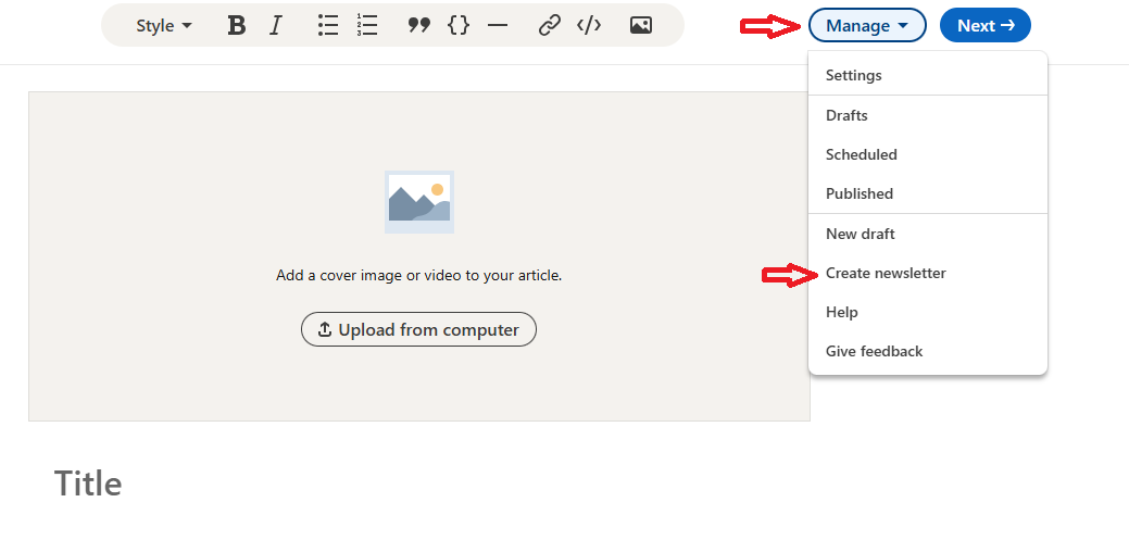 LinkedIn Newsletters
