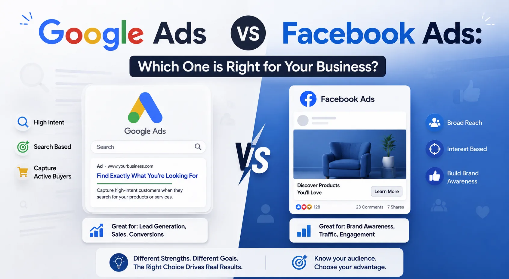 Google Ads vs Facebook Ads Which One is Right for Your Business