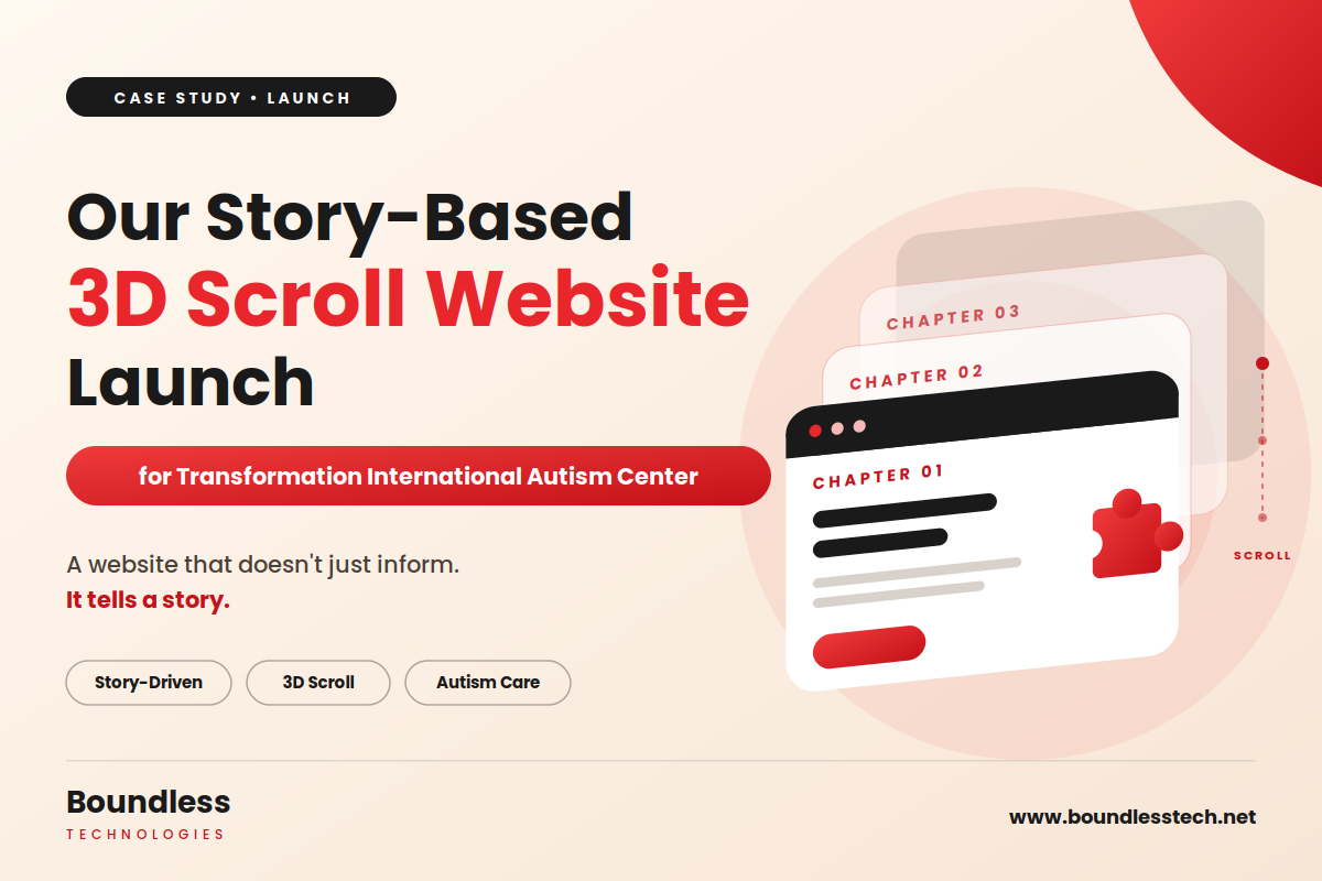 Our Story-Based 3D Scroll Website Launch for Transformation International Autism Center